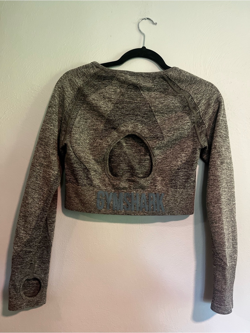 Gymshark Black & White Marled Seamless Crew - Picture 4 of 7